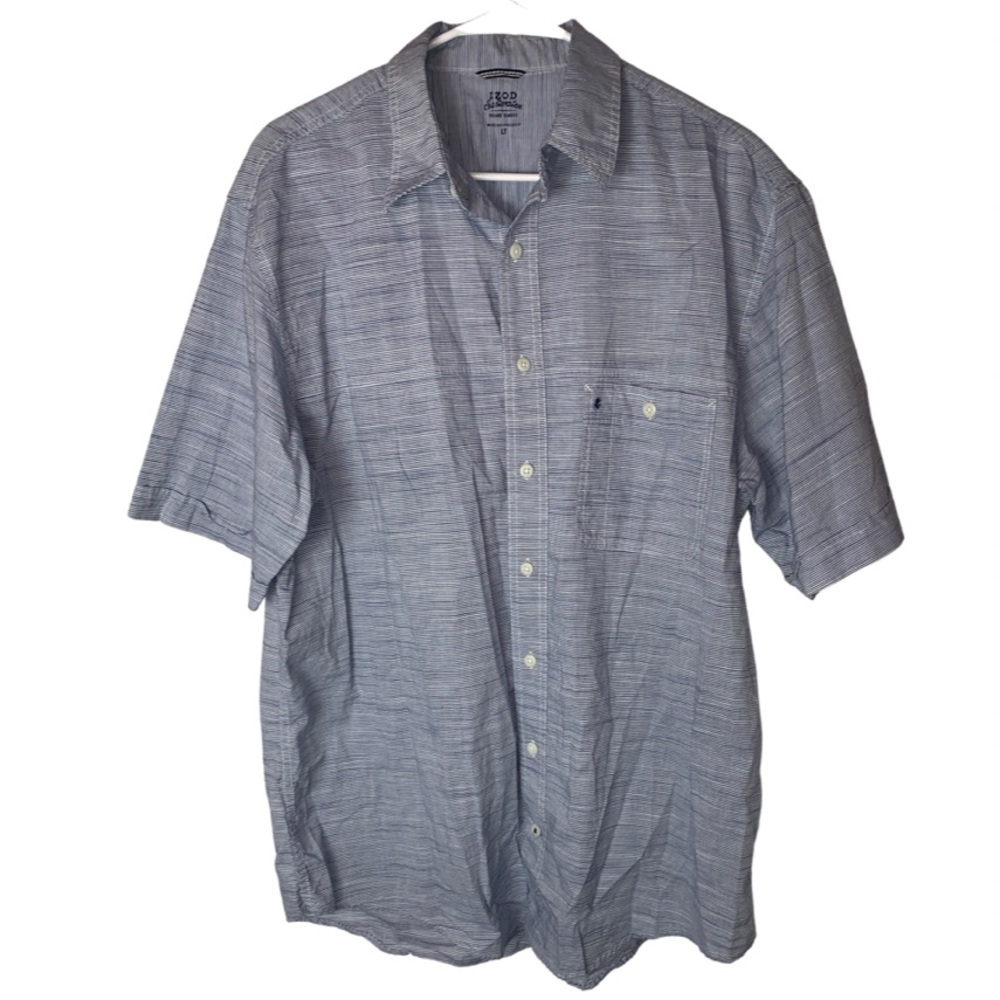 Izod Saltwater Casual Button Up Striped Shirt